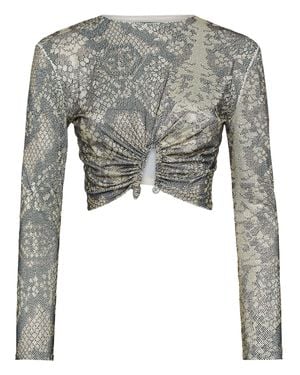 Philipp Plein Crop Top - Gray