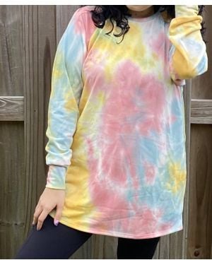 Elli Tie Dye Raglan Tunic - Pink