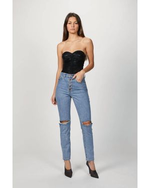 WeWoreWhat The Distressed Danielle Jean - Blue
