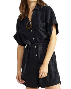 Summum Breezy Tencel Playsuit - Black