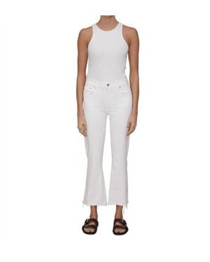 Le Jean Bella Crop Flare Jeans - White