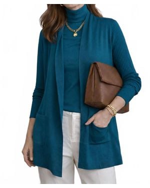 J'Envie/Eli Garda Fitted Cardigan - Blue