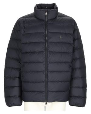 Polo Ralph Lauren Colden High-Collar Quilted Recycled Puffer Jacket - Blue