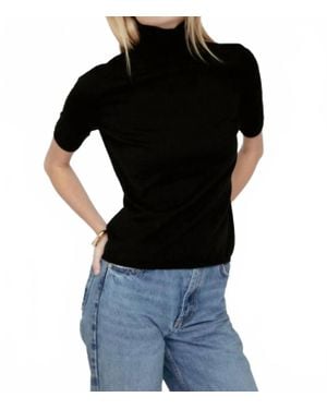 Amanda Maria Viva Modal Turtleneck Top - Black