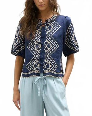 Melissa Nepton Nina Boxy Fit Blouse - Blue