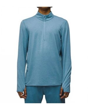 Prana Altitude Tracker Quarter Zip Ii Sweatshirt - Blue