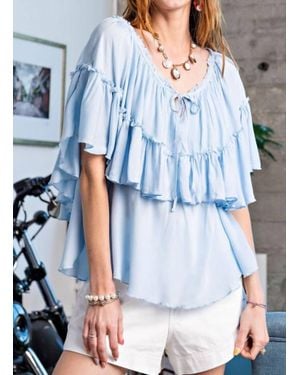 Easel Elise Top - Blue