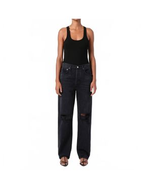 Agolde Kelly High Rise Ripped Jeans - Black