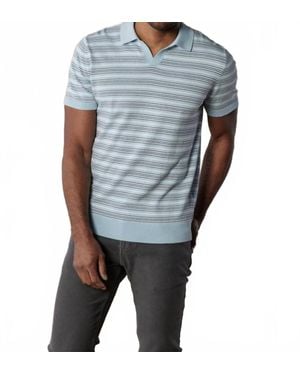 The Normal Brand Robles Striped Polo - Blue