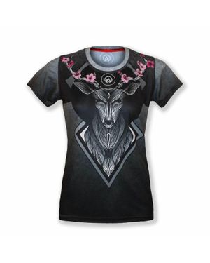 INKnBURN Deer Tech Shirt - Black
