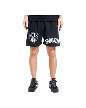 Pro Standard Brooklyn Nets Logo Pro Team Mesh Shorts - Blue