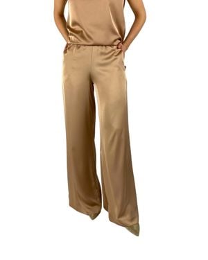 D. EXTERIOR Satin Look Pants - Natural