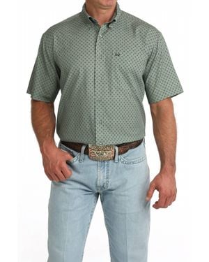 Cinch Arenaflex Button-Down Western Shirt - Green