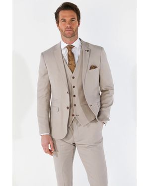 Paul Andrew Mayfair- Formal Elegant Blazer With Buttons - Natural