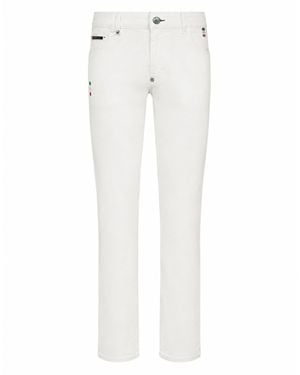 Philipp Plein Slim Fit Jeans Basic - White
