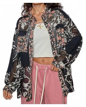 Pol Raquel Button Front Shirt - Gray