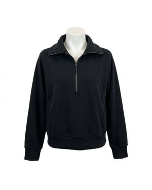 Spanx Airessential Half Zip Sweater - Blue
