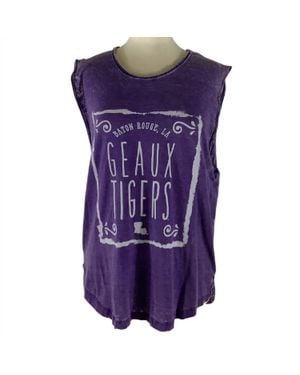Pressbox Lsu Ruffy Tank - Purple