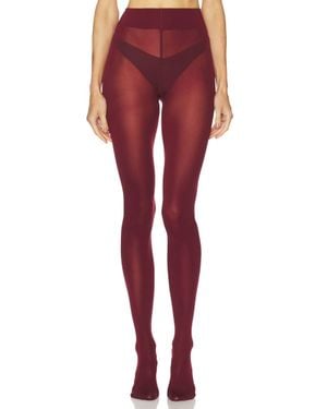 Wolford Velvet De Luxe 66 Tights - Red