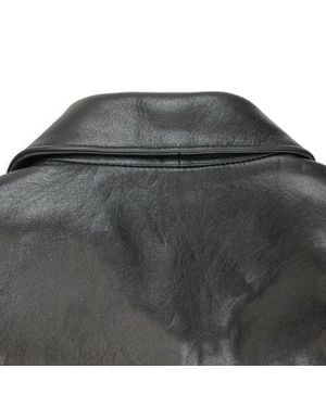 Purple Brand Leather Zip Front Jacket Leather Jackets - Black