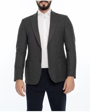 VELLAPAIS Morris Regular Fit Solid Sport Coat - Black