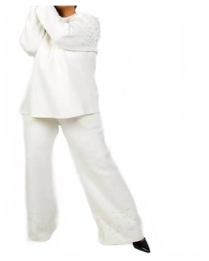 Joh Faith French Scuba Pearl Pants - White