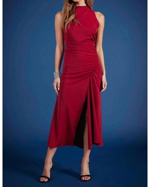 Bishop + Young Elle Halter Dress - Red
