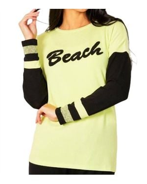 French Kyss Beach Crew Top - Yellow