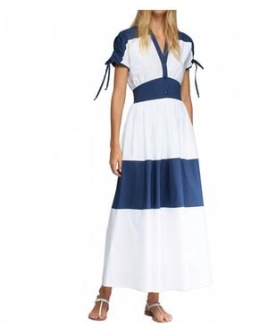 Vilagallo Linda Maxi Dress - Blue