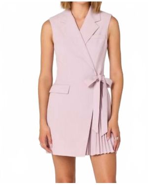 Astr Kesari Sleeveless Blazer Mini Dress - Purple