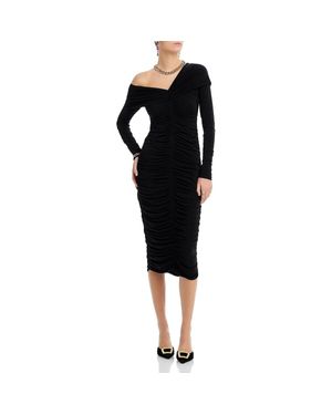 A.L.C. Marie Ruched One Shoulder Cocktail And Party Dress - Black