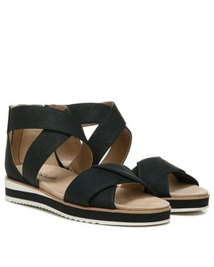 LifeStride Zoom Sandals Crisscross Strap Slip-On Zogg2545 - Black
