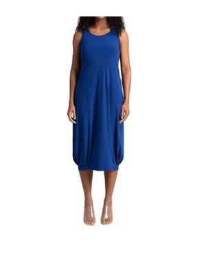 Sympli Nu Pleat Hem Tank Dress - Blue