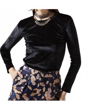 Lanhtropy Bond Velveteen Top - Black