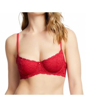 Fleur't Demi Lace Bra - Red