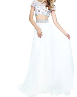 Sherri hill white two piece hot sale