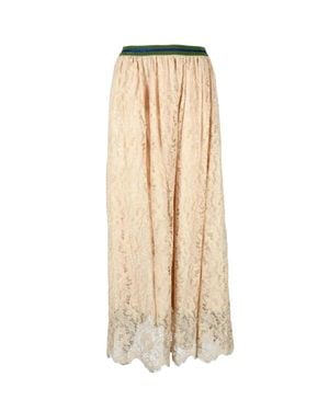 Aglini Lace Long Skirt - Natural