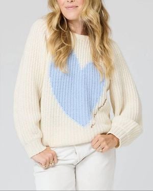 Kerri Rosenthal Ricki Imperfect Heart Sweater - Blue