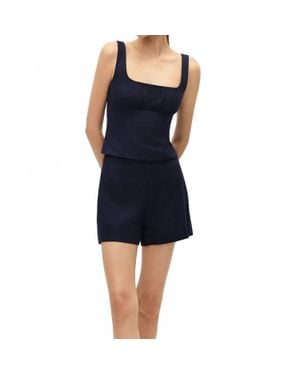 Elodie Bruno Dwyn Square Neckline Top - Blue