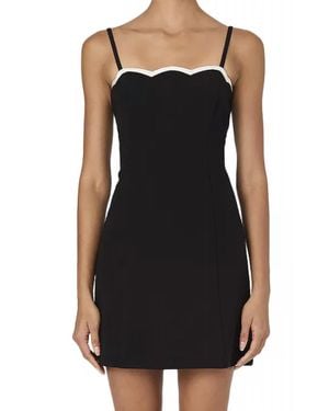 French Connection Azra Contrast Mini Dress - Black