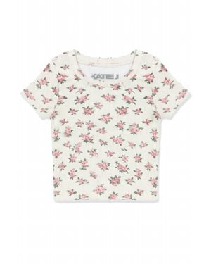 KatieJnyc Junior Livi Ribbed Tee - White