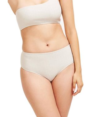 Sauipe Swimwear Serena Mid-Rise Bikini Bottom - White