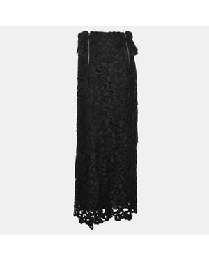 Toga Archieves Polyester And Chord Embroidered Strapless Midi Dress - Black
