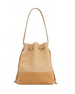 Mansur Gavriel Drawstring Cabas Bucket Bag - Natural