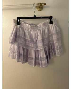 LoveShackFancy Ruffle Mini Skirt - Brown