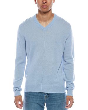 ATM Cashmere V-neck Sweater - Blue