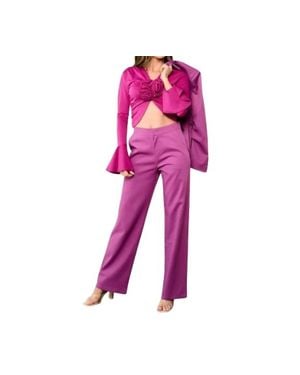 Peekskill Top, Blazer And Pants 3 Piece Suit Set - Pink