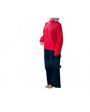 Easel Stretch Wool Doby Pants - Red