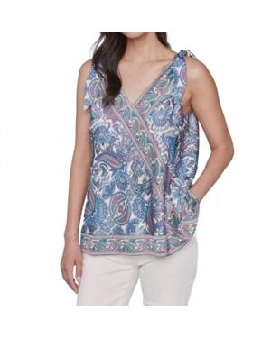 Charlie b Tie Shoulder Tank Top - Blue