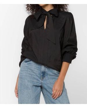 Velvet Heart Anastasia Tie-Neck Blouse - Black